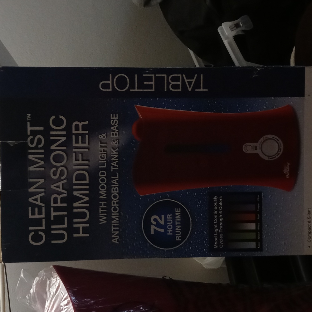 New in box red healthy mist ultrasonic humidifier